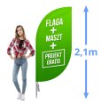 Winder flaga reklamowa z masztem 2,1m Full Mini