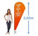 Flaga reklamowa 2,05m Half Mini z masztem