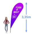 Flaga reklamowa 3,35m Slim Half Midi