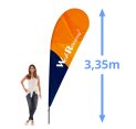 Flaga reklamowa 3,35m Slim Half Midi
