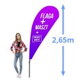 Flaga reklamowa 2,65m Slim Half Mini Plus