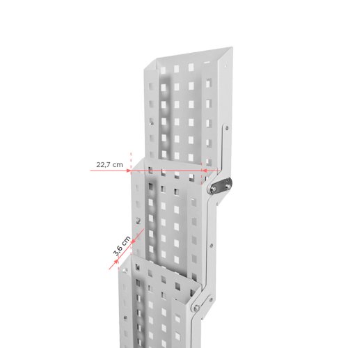 Ekspozytor na ulotki w rozmiarze A4, 5 kieszeni - wymiary przegródek