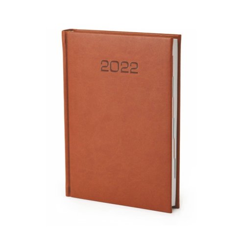 Kalendarz B5 na 2022 rok z rozkładem dziennym, brązowy