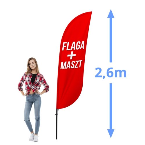 Winder reklamowy o wysokości 260cm