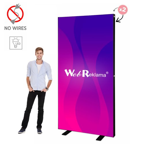 Stand modułowy podświetlany LED BOX 100x250 Czarny