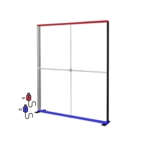Ścianka podświetlana LED Premium czarna 200x250 okablowanie