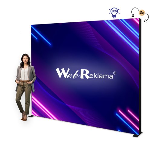 Ścianka podświetlana LED Premium czarna 285x250