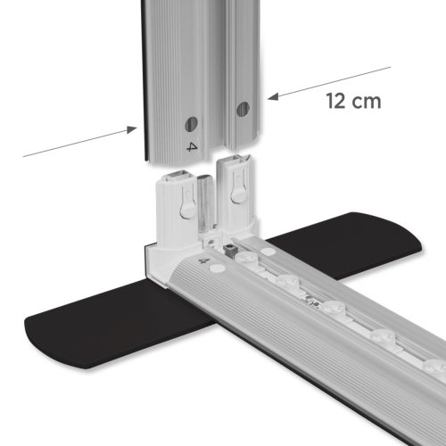 Ścianka podświetlana LED Premium czarna 300x250 nóżki