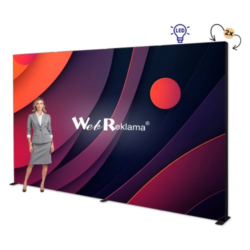 Ścianka podświetlana LED Premium czarna 400x250