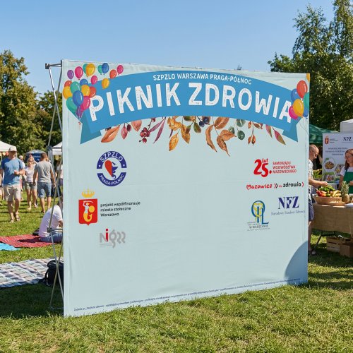 Ścianka express w rozmiarze MAXI na piknik zdrowia