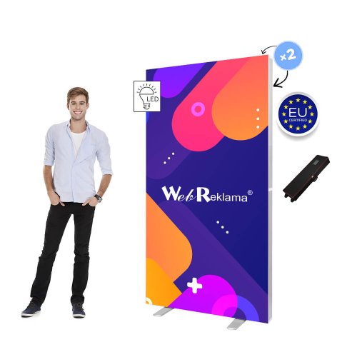 Stand modułowy podświetlany LED BOX 100x200 w zestawie z dedykowaną torbą transportową