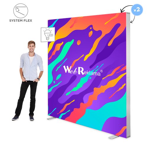 Ścianka dwustronna świecąca LED BOX PRO 200x240