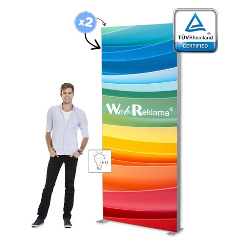 Podświetlany wolnostojący kaseton LED Premium 100x250