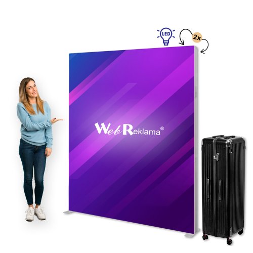 Ścianka LED Premium 200x250 w walizce na kółkach