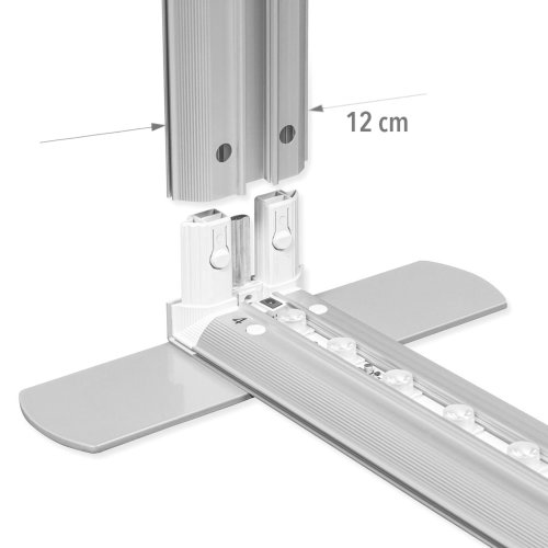 Ścianka podświetlana LED Premium 285x250 w walizce na kółkach - łącznik