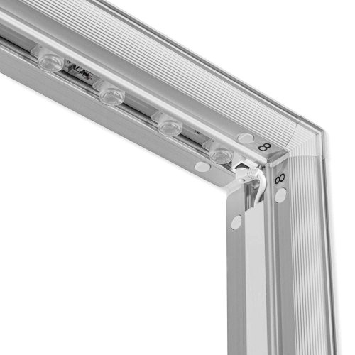 Ścianka podświetlana LED Premium 400x250 w walizce na kółkach - narożnik