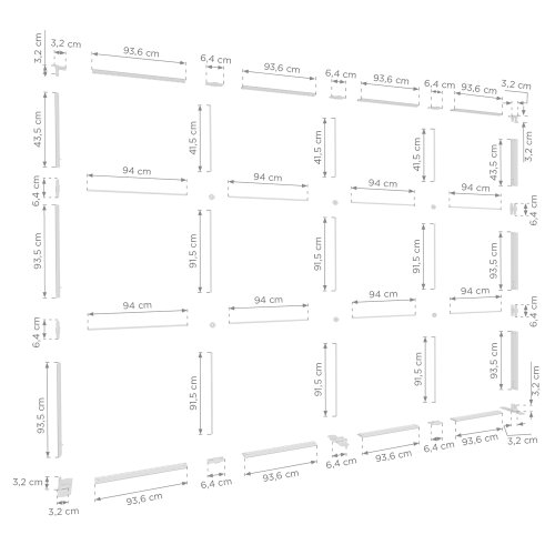 Ścianka podświetlana LED Premium 400x250 w walizce na kółkach - wymiary