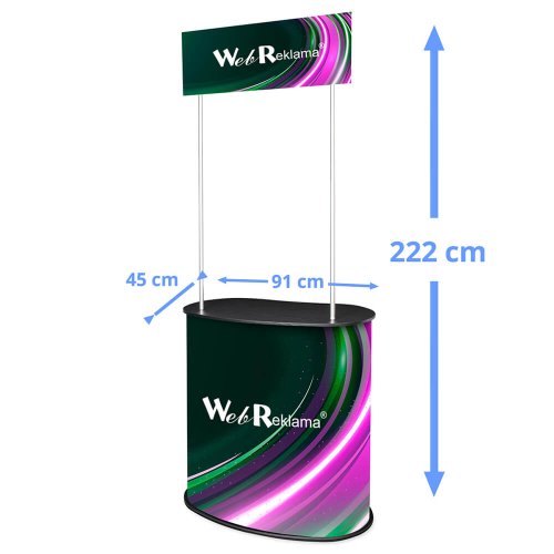 Stoisko degustacyjne P2 Plus - wymiary