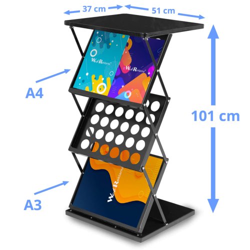 Trybunka stojak na ulotki A3 wymiary
