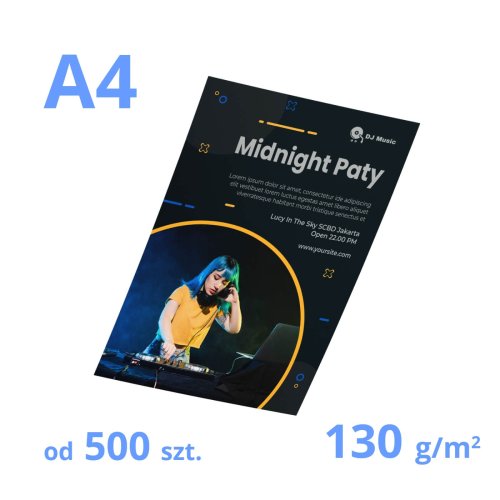 Ulotki A4 papier kredowy 130g