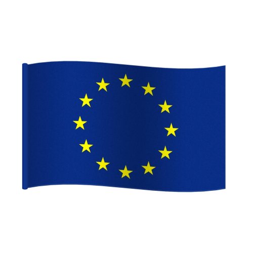 Flaga UE z tunelem na drzewiec