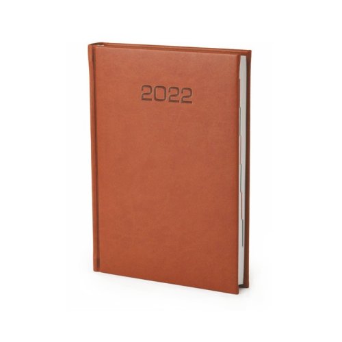 Kalendarz B5 na 2022 rok z rozkładem dziennym, brązowy