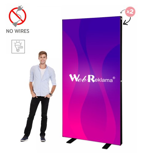 Stand modułowy podświetlany LED BOX 100x250 Czarny