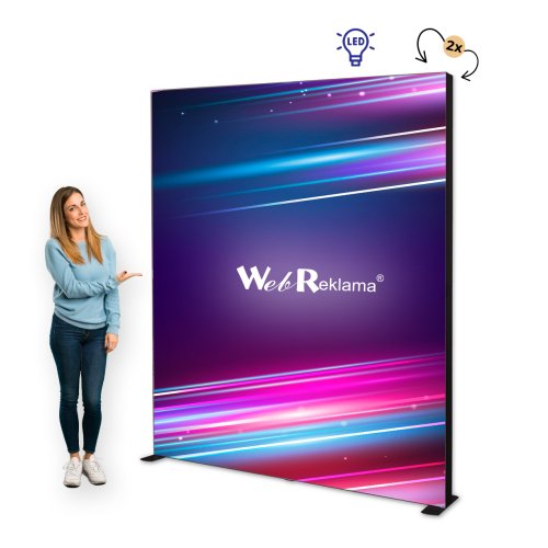 Ścianka podświetlana LED Premium czarna 200x250