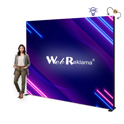 Ścianka podświetlana LED Premium czarna 285x250