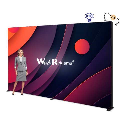 Ścianka podświetlana LED Premium czarna 400x250