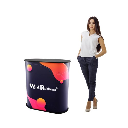 Trybunka wystawiennicza P1 z półką - skala