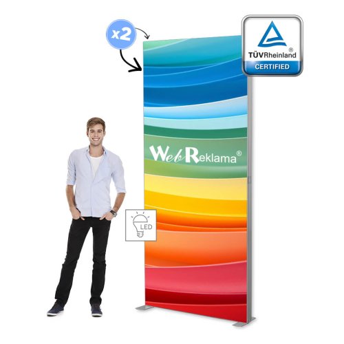 Podświetlany wolnostojący kaseton LED Premium 100x250