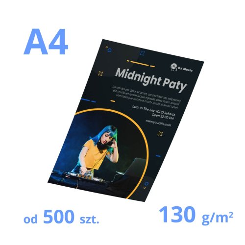 Ulotki A4 papier kredowy 130g