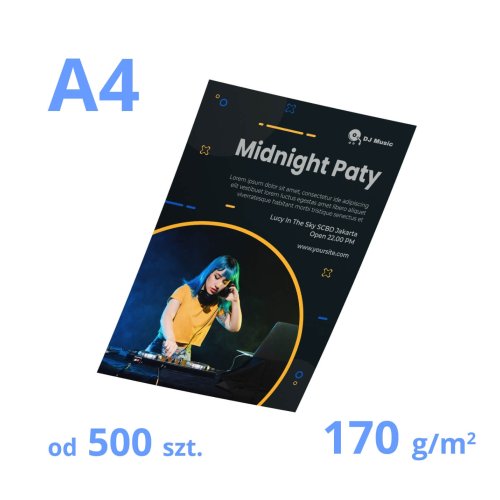 Ulotki A4 papier kredowy 170g