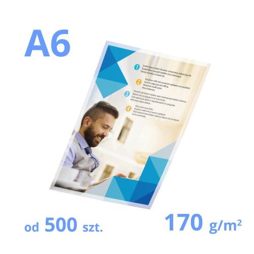 Ulotki A6 papier kredowy 170g