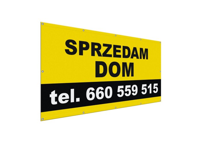 Baner sprzedam dom 200cm x 100cm