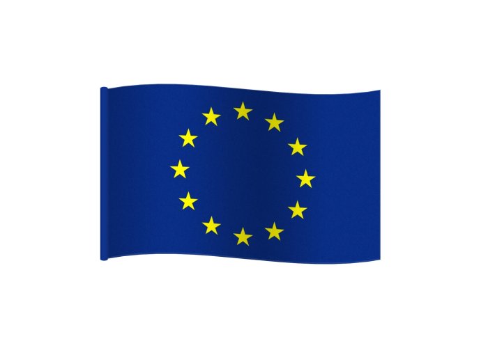 Flaga UE z tunelem na drzewiec