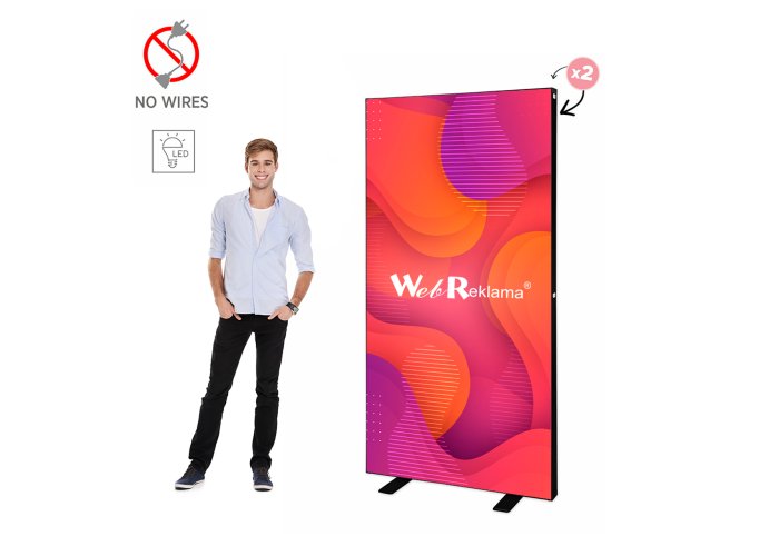 Stand modułowy podświetlany LED BOX 100x200 Czarny