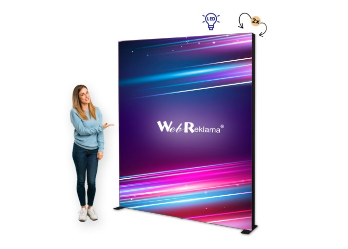 Ścianka podświetlana LED Premium czarna 200x250