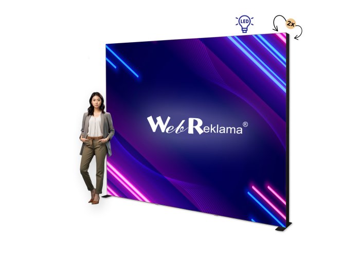 Ścianka podświetlana LED Premium czarna 285x250