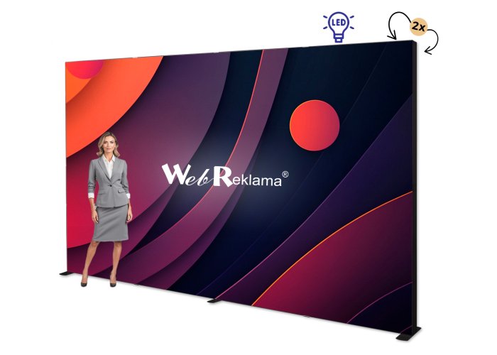 Ścianka podświetlana LED Premium czarna 400x250