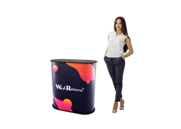 Trybunka wystawiennicza P1 z półką - skala