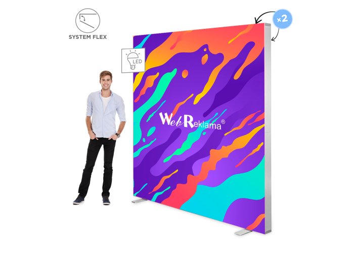 Ścianka dwustronna świecąca LED BOX PRO 200x240