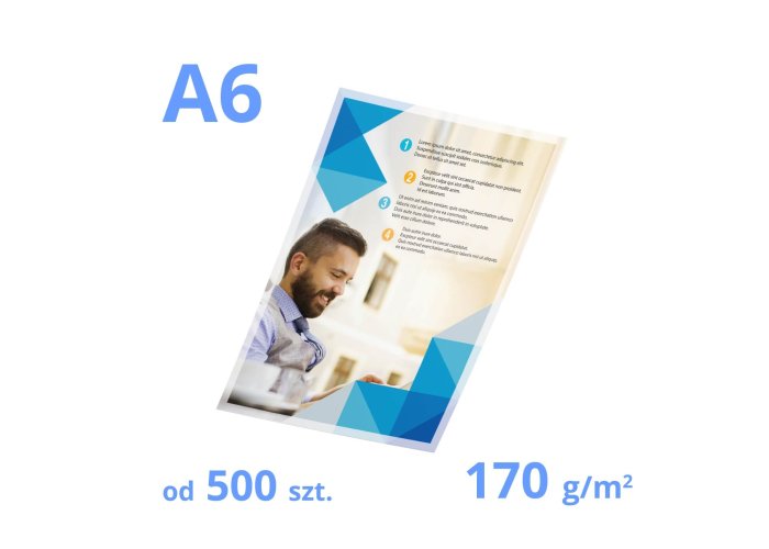 Ulotki A6 papier kredowy 170g